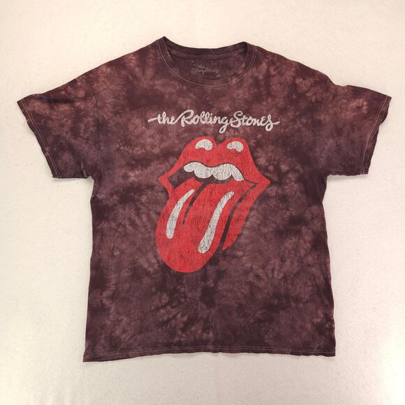 The Rolling Stones Band Crew Neck Short Sleeve T Shirt Mens Size L Tie Dye - Picture 2 of 9